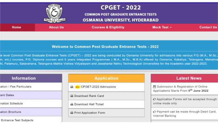 TS CPGET 2022 Counselling: Phase 1 registration date extended till October 15 at cpget.ouadmissions.com- Check schedule and other details here