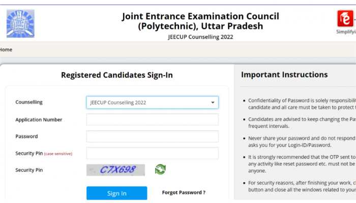 JEECUP 2022 Counselling: Round 6 registration link active at jeecup.admissions.nic.in- Here’s how to fill choices