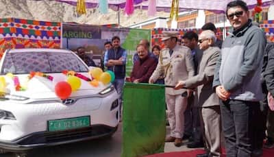 Ladakh gets its FIRST-EVER solar-powered EV charging station, 10 Hyundai Kona EVs delivered to authorities