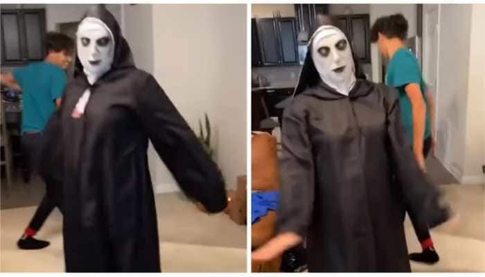 Viral Video: Man Wearing ‘The Nun’ costume does Giddha dance, netizens react- WATCH