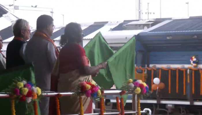 President Droupadi Murmu flags off first-ever Agartala-Kolkata Express train