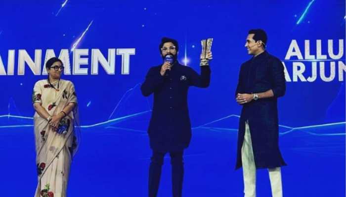 Allu Arjun feels &#039;humbled&#039; as he receives the honour of &#039;Indian of the Year&#039;