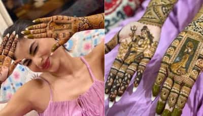 Mouni Roy’s first Karwa Chauth with hubby Suraj Nambiar! Actress shares PICS of her unique mehendi design with Shiv-Parvati motif