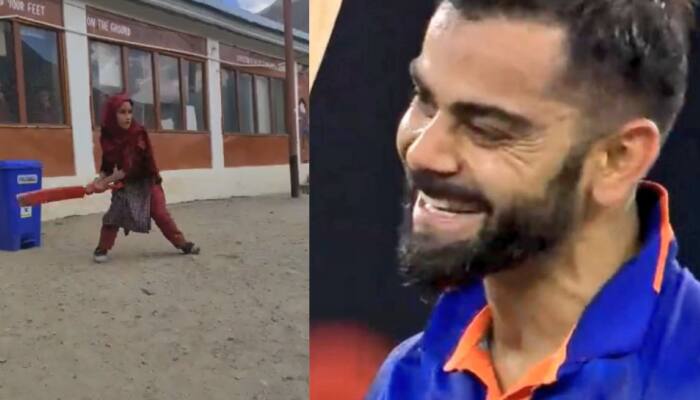 Virat Kohli fangirl from Ladakh breaks the internet with batting skills, says &#039;I want to be like him&#039; - WATCH