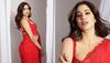 Janhvi Kapoor red saree