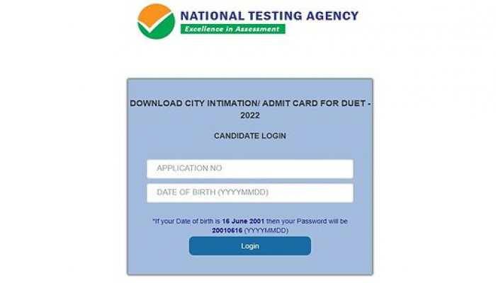 NTA DUET PG Admit Card 2022 RELEASED at ntaexam2022.cbtexam.in, Exams to begin from 17 October- Steps to download here