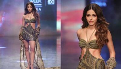 Alaya F flaunts washboard abs in golden dress as she turns show stopper for Lakmé Fashion Week- SEE PICS 