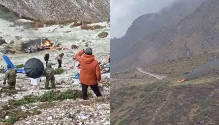 Uttarakhand: Helicopter carrying Kedarnath pilgrims crashes, 7 dead - WATCH