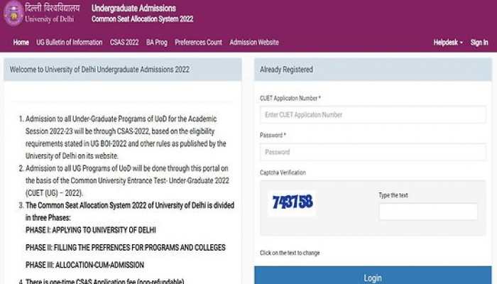 DU Admission 2022: Delhi University First Merit List for UG Admissions ...