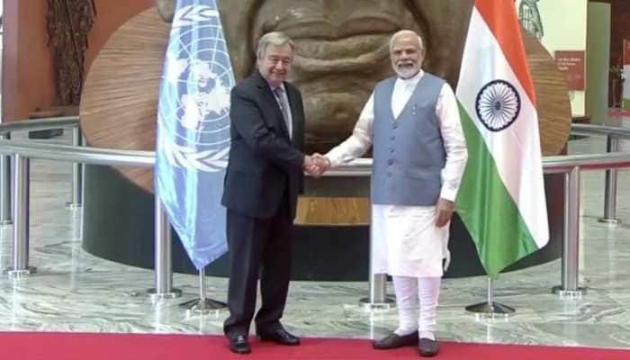 PM Narendra Modi meets UN Sec-Gen Antonio Guterres in Gujarat&#039;s Kevadia, holds bilateral talks