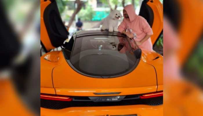 WATCH: Video of Kartik Aaryan's pet dog sitting on his Rs 3.73 crore McLaren goes VIRAL