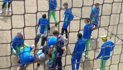 Ahead of IND vs PAK clash, Shan Masood BRUTALLY hit on the head in nets, rushed to hospital after injury
