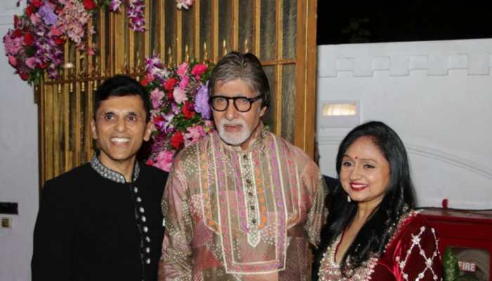 Amitabh Bachchan attends producer Anand Pandit&#039;s Diwali bash-Pic inside