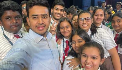 Bengaluru: BJP's Tejasvi Surya gifts tablets to kids who lost parent during Covid pandemic