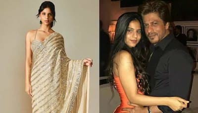 Shah Rukh Khan's reaction to Suhana's saree PICS is wholesome, actor even asks his daughter a question!