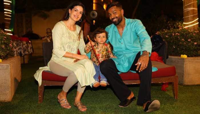 Hardik Pandya's wife and Bollywood star and model Natasa Stankovic has arrived in Melbourne with their son Agastya to attend the India vs Pakistan T20 World Cup 2022 Super 12 match at the Melbourne Cricket Ground on Sunday (October 23). (Source: Twitter)