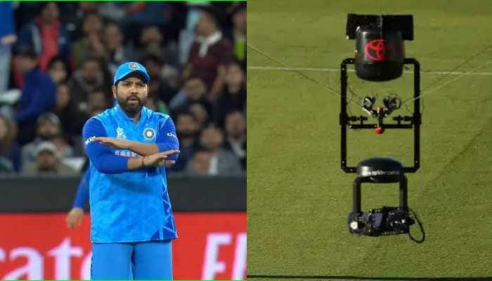 Watch: Rohit Sharma gets angry as &#039;Spider Cam&#039; denies India Shan Masood&#039;s wicket