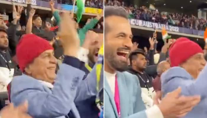 WATCH: Sunil Gavaskar jumping in joy to celebrate India&#039;s victory over Pakistan, video goes VIRAL