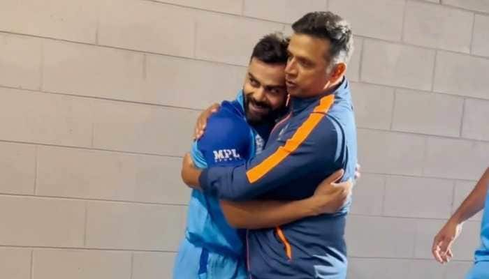 WATCH: EMOTIONAL head coach Rahul Dravid HUGS Virat Kohli after match-winning knock vs Pakistan in T20 World Cup 2022