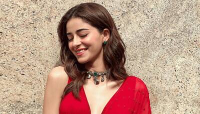 Ananya Panday looks diva in red stunning saree for Diwali bash: VIDEO