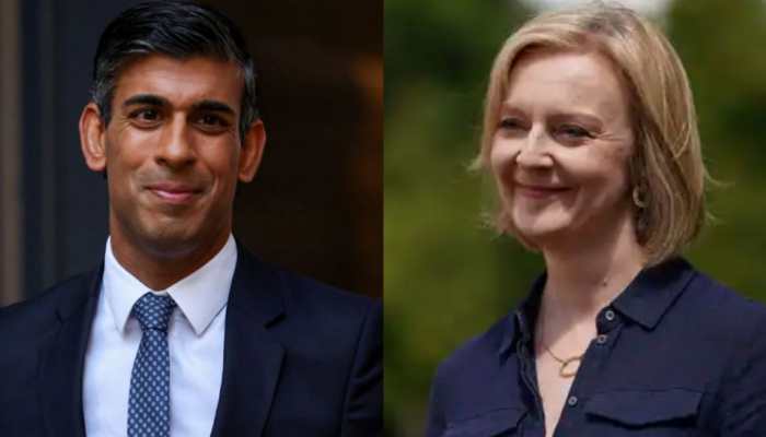 Liz Truss reacts after Rishi Sunak becomes first Indian-origin British PM