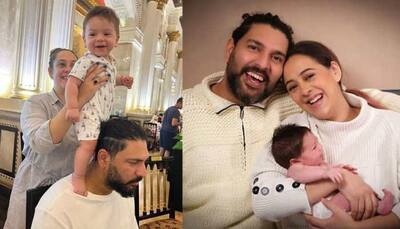 Yuvraj Singh and Hazel Keech celebrate first Diwali as parents, share adorable pic with son Orion