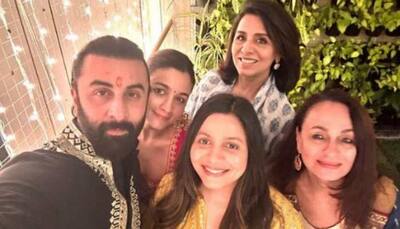 Ranbir Kapoor-Alia Bhatt celebrate their first Diwali after marriage, perform puja with family- SEE PICS