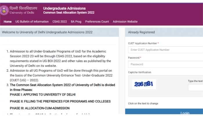 DU Admission 2022: CSAS Round 1 last date to pay fees at du.ac.in- Check details here