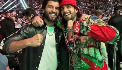 Vijay Deverakonda poses with Ranveer Singh at UFC Lightweight Championship, shares glimpse from the mixed martial arts event 