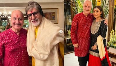 Anupam Kher celebrates Diwali with Amitabh Bachchan, Shah Rukh Khan, Rani Mukherjee-PICS