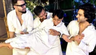 Ajay Devgn shares pics from Diwali celebration, caption reminds netizens of Amitabh Bachchan's 'Mohabbatein'-See