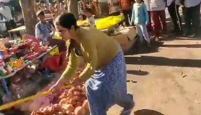 Video: UP Woman destroying 'DIYAS', damaging shops goes viral- WATCH