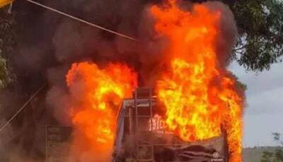 Jharkhand: Gas tanker explodes in Dumka, three buses catch fire