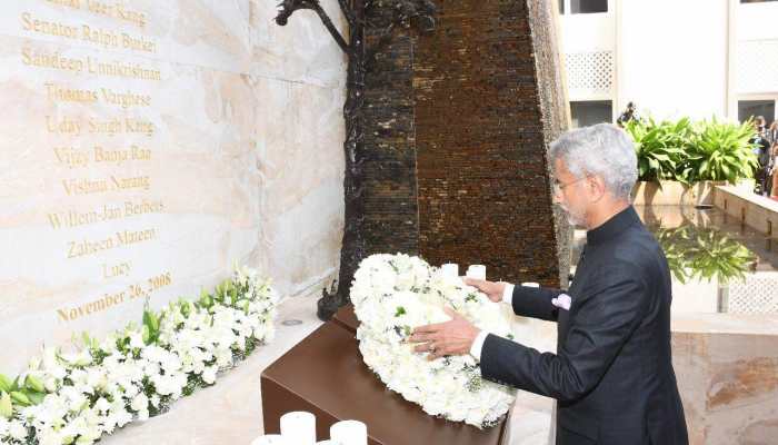 &quot;26/11 will never ever be forgotten&quot;, says S Jaishankar laying wreath at memorial in Taj Palace hotel Mumbai