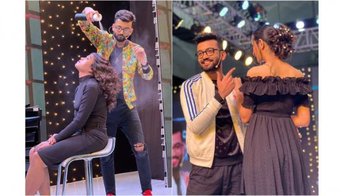 Hairstylist Vivek Shyam Bhatia performs at one of the country&#039;s biggest beauty exhibitions