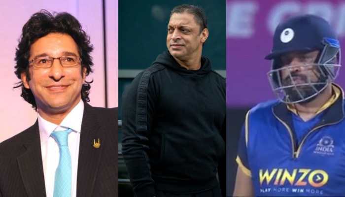 Wasim Akram (from left), Shoaib Akhtar and Yusuf Pathan. (Source: Twitter)