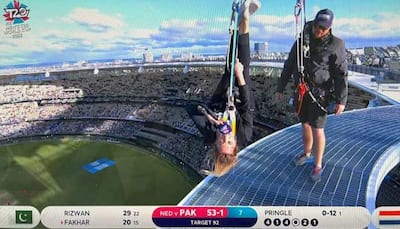 PAK vs NED: Commentator's crazy STUNT at Perth while covering T20 World Cup 2022 clash goes VIRAL - Check PICS