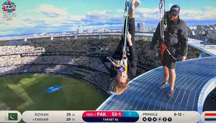PAK vs NED: Commentator's crazy STUNT at Perth while covering T20 World Cup 2022 clash goes VIRAL - Check PICS