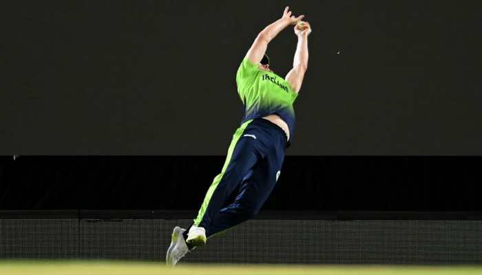Ireland's Barry McCarthy turns into SUPERMAN vs Australia to save a six - Watch
