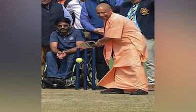 Viral Video: UP CM Yogi Adityanath plays cricket after inaugurating ‘Sardar Patel National Divyang-T20 Cup’ in Lucknow- Watch