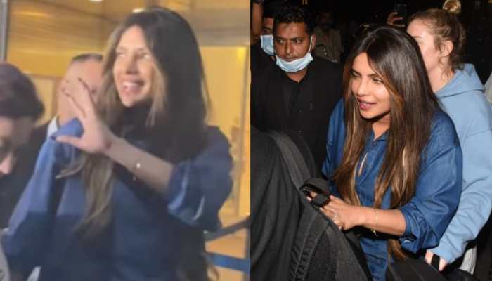 Mumbai meri Jaan: Priyanka Chopra mobbed at Mumbai Airport; &#039;jetlagged&#039; actress watches Koffee With Karan, eats Cheetos- PICS