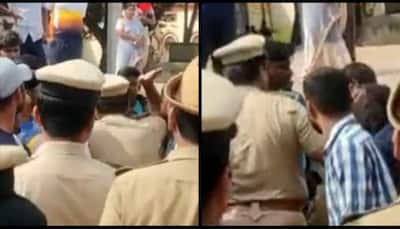 Tumakuru Dy SP slaps victims of Karnataka PSI Recruitment scam, video goes viral - WATCH