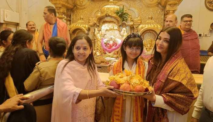 Aishwarya Rai and daughter Aaradhya Bachchan visit Siddhivinayak Temple on actress&#039;s birthday, seek blessings of Lord Ganesha - SEE PICS