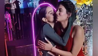 Kacha Badam girl Anjali Arora gets a KISS from BFF Urfi Javed on her birthday - Watch
