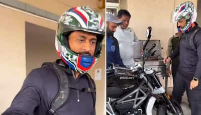 MS Dhoni autographs fan's Ducati XDiavel sports cruiser motorcycle worth over Rs 23 lakh: WATCH video