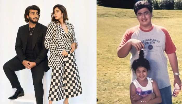 Arjun Kapoor shares a childhood pic with Janhvi, says &#039;you continue to make me prouder&#039;