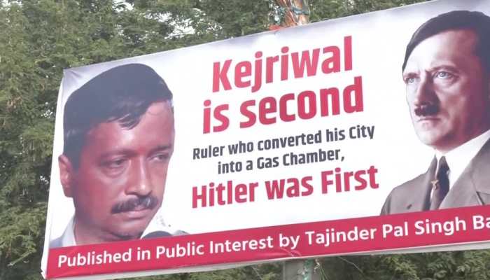 &#039;Kejriwal turned Delhi into gas chamber like Hitler&#039;: BJP puts up shocking poster