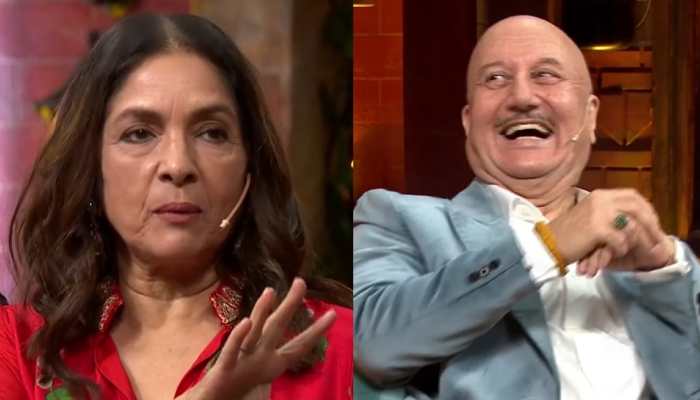 Neena Gupta takes a jibe at Anupam Kher at &#039;The Kapil Sharma Show,&#039; makes fun of his hairstyle- WATCH