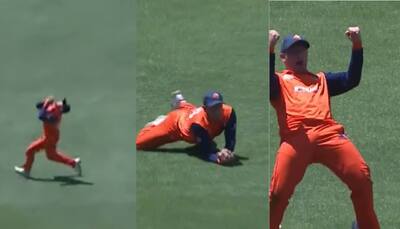 WATCH: Ex-Proteas Roelof van der Merwe's CATCH OF THE TOURNAMENT to dismiss David Miller, during SA vs NED