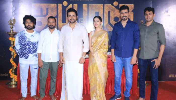 Karthi&#039;s next &#039;Japan&#039; goes on the floor, kick starts with a puja